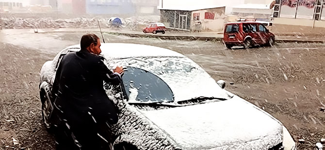 Van'da mayıs ayında kar sürprizi