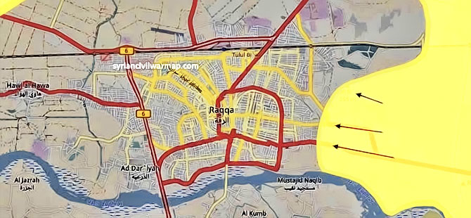 SDG’nin Rakka’ya 3 cepheden ilerleyişi sürüyor