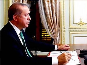 Erdoğan, Macron ve El Sani'den üçlü görüşme