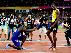 Usain Bolt son yarışında üçüncü oldu