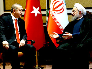 Erdoğan Kazakistan'da Ruhani ile görüştü