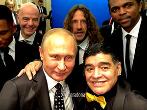 Maradona'dan Putin selfiesi!