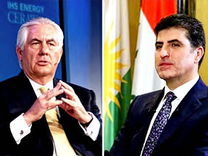 Neçirvan Barzani, Rex Tillerson ile görüştü
