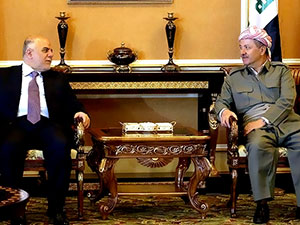 İbadi'den Mesud Barzani'ye başsağlığı telefonu
