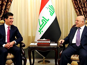 Neçirvan Barzani, İbadi ile bir araya geldi