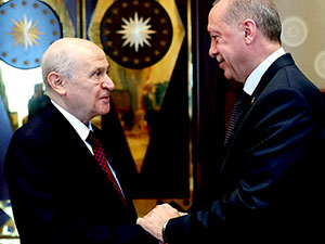 Erdoğan, Bahçeli ile görüştü