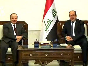 Mesud Barzani ile Maliki bir araya geldi