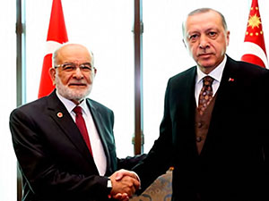 Karamollaoğlu, Cumhurbaşkanı Erdoğan ile görüştü