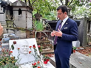 İmamoğlu, Yılmaz Güney ve Ahmet Kaya’nın mezarlarını ziyaret etti