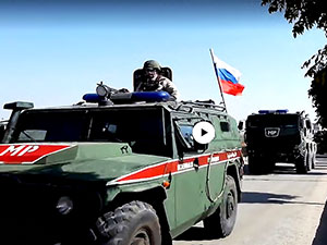 Rus konvoyunun Kobani'ye giriş anı