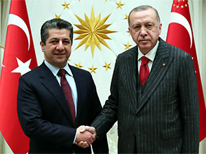 Mesrur Barzani, Erdoğan ile bir araya geldi
