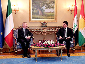 Neçirvan Barzani, İtalya Savunma Bakanı Guerini ile görüştü