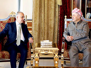 Mesud Barzani Irak Dışişleri Bakanı ile görüştü
