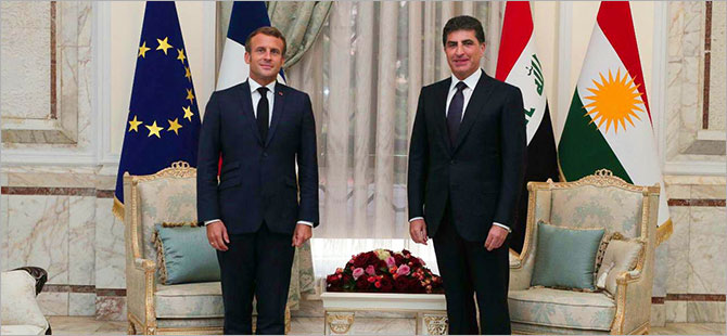 Neçirvan Barzani ile Macron görüştü