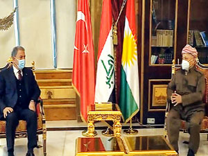 Mesud Barzani, Hulusi Akar ile görüştü