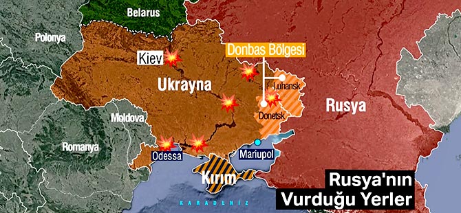 Rusya Ukrayna'ya askeri harekat başlattı
