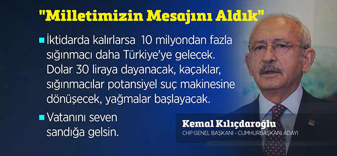 Kılıçdaroğlu’ndan ikinci tur mesajı: Vatanını seven sandığa gelsin