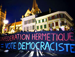 İsviçre'de minare yasağı'na protesto