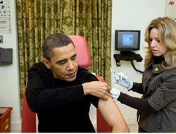Obamalar Domuz Gribi Aşısı Oldu