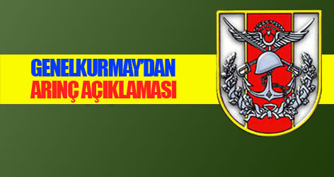 Genelkurmay'dan Arınç açıklaması Flaş
