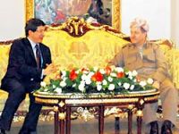 Davutoğlu, Barzani ile görüştü