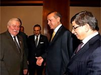 Erdoğan Nobelli Walesa ile görüştü
