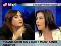 Canlı yayında 1 Mayıs kavgası