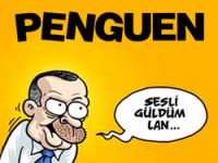 Penguen Erdoğanı böyle güldürdü!