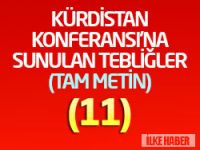 Tüm PKK’li ve PJAK’lı tutsakların Konferansa sunduğu tebliğ