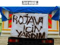 Rojava'ya 25 kamyonluk yardım gönderildi