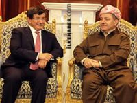 Mesut Barzani ile Davutoğlu Hewlêr'de görüştü