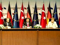 Davutoğlu, Merkel, Timmermans ve Tusk ortak açıklama yaptı