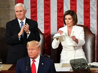 Trump konuştu, Pelosi konuşma metnini yırtıp attı